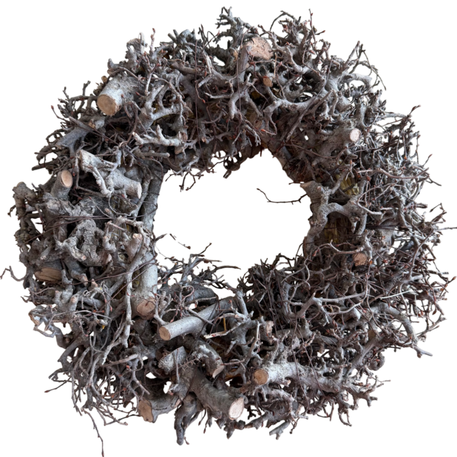 Natural Wood Root Wreath | Colour: Natural Brown | Diameter 30 centimetres