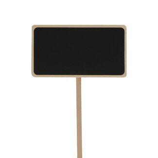 4A Houten Steeketiket | Kleur: Zwart | Hoogte 8 centimeter | Breedte 14 centimeter | Lengte 40 centimeter | Per 10 steeketiketen