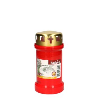 4A Grave Light Candle | Colour: Red | Diameter 6 centimetres | Height 13 centimetres | Per 12 candles