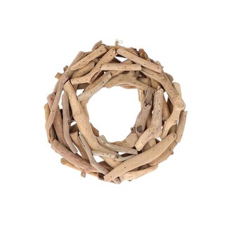 4A Krans Driftwood | Kleur: Lichtbruin | Diameter 25 centimeter | Per krans