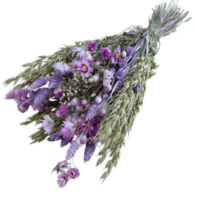 Boeket droogbloemen Pastel Palette | Lengte ± 55 centimeter | Handgebonden boeket