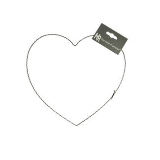 4A Wire Heart Frame | Colour: Grey | Diameter 25 centimetres | Per 10 hearts