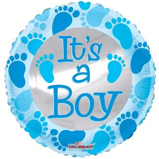 4A Party! Balloon Foot "It's a boy" | Colour: Blue | Diameter 45 centimetres | Per 10 balloons