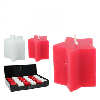 4A Christmas Candle Star | Colour: Mixed Colours | Height 5 centimetres | Per 24 candles