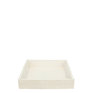 4A Houten Dienblad | Kleur: Naturelle Wit | Lengte 20 centimeter | Breedte 20 centimeter | Hoogte 4 centimeter | Per 4 dienbladen