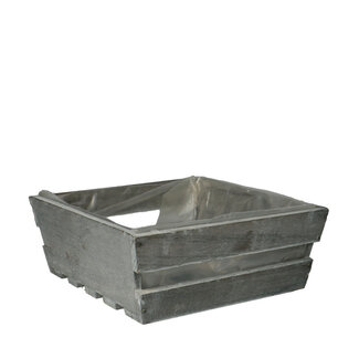 4A Holz-Blumentopf Pflanzkübel | Farbe: Grau | Durchmesser 18 Zentimeter | Höhe 7 Zentimeter | Pro 10 Stück