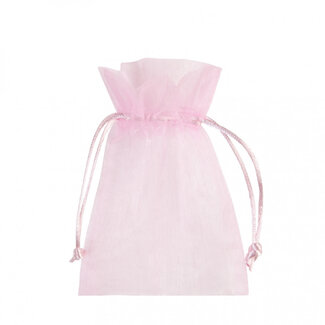 4A Organza Bag | Colour: Soft Pink | Height 9 centimetres | Width 12 centimetres | Per 10 bags