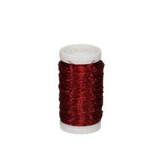 4A Bouillondraht | Farbe: Rot | Durchmesser 0,3 Millimeter | Gewicht 100 Gramm | Pro Rolle