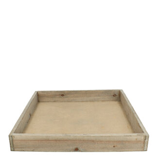 4A Houten Dienblad | Kleur: Lichtbruin | Lengte 30 centimeter | Breedte 30 centimeter | Hoogte 4 centimeter | Per 4 dienbladen