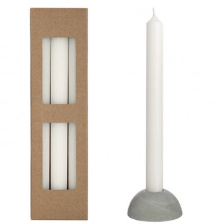 4A Kaars “Bliss” | Kleur: Naturelle Wit | Diameter 2.2 centimeter | Lengte 25 centimeter | Per 3 kaarsen