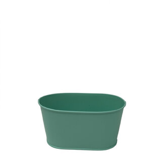 4A Zinc Tray Flowerpot Plant Pot “Milo” | Colour: Green | Diameter 15.5 centimetres | Height 8 centimetres | Per 10 trays