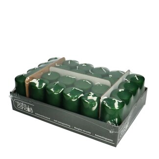 4A Pillar Candle Safe Candle | Colour: Dark Green | Diameter 5 centimetres | Height 10 centimetres | Per 24 candles