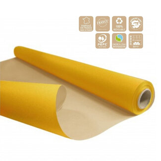 4A Tweezijdig Papier op rol | Kleur: Geel Bruin | Breedte 80 centimeter | Lengte 50 meter | 60 gram/m2 | Per rol