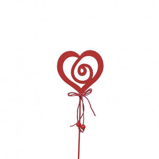 4A Hart Bijsteker | Kleur: Rood | Lengte ±20 centimeter | Diameter 7 centimeter | Per 18 bijstekers