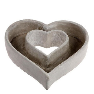 4A Planter Heart "Amor" | Colour: Grey | Diameter 27 centimetres | Height 6.5 centimetres | Per 2 planters