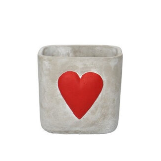 4A Ceramic Pot "Together" | Colour: Red | Diameter 13 centimetres | Height 10.5 centimetres | Per 8 pots