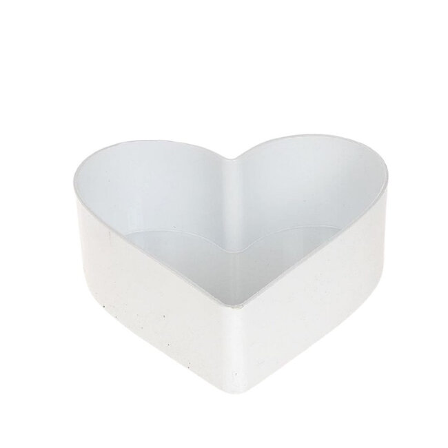 Melamine Heart | Colour: Natural White | Length 15 centimetres | Width 15 centimetres | Height 7 centimetres | Per 10 hearts