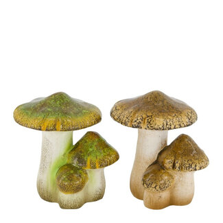 4A Paddenstoel Decoratie | Kleur: Gemengde Kleuren | Lengte 11 centimeter | Breedte 9.5 centimeter | Hoogte 12 centimeter | Per 12 paddenstoelen