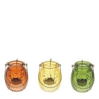 4A Theelicht “Uil” | Kleur: Gemengde Kleuren | Diameter 12 centimeter | Hoogte 10 centimeter | Per 6 theelichten