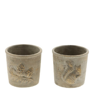 4A Autumn Flowerpot Plant Pot “Minka” | Colour: Brown | Diameter 12 centimetres | Height 10 centimetres | Per 6 flowerpots