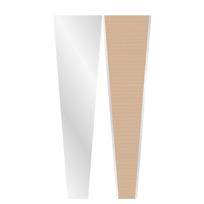 Covers for Single Rose | Colour: Light Brown | 70% PCR recycled plastic | Height 50 centimetres | Length 12 centimetres | Width 5 centimetres | Per 50 covers