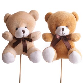 4A Pick with Bear | Colour: Mixed Colours | Pick length ± 50 centimetres | Bear length 12 centimetres | Width 10 centimetres | Per 10 picks