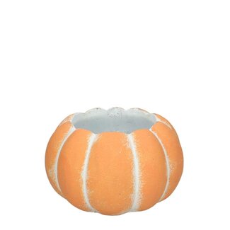 4A Kürbis Dekorationsschale | Farbe: Orange | Herbstdekoration | Durchmesser 17 Zentimeter | Höhe 10 Zentimeter | Pro 8 Schalen