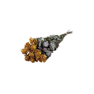 DriedRoses.com Yellow-orange dried Roses | Length ± 50 centimetres | Per 10 roses