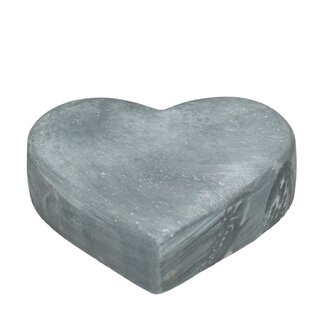 4A Ceramic Heart Decoration | Colour: Grey | Diameter 25 centimetres | Width 4 centimetres | Per 2 hearts