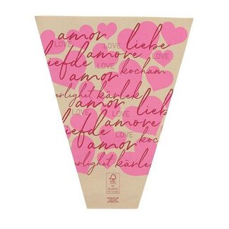 4A Hoezen “Amour” | Kleur: Roze | Lengte 50 centimeter | Breedte 30 centimeter | Hoogte 10 centimeter | Per 25 hoezen