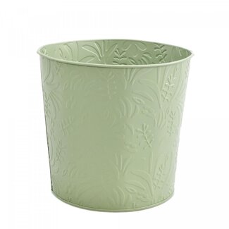 4A Zinc Flower Pot Planter "Lynn" | Colour: Green | Diameter 18 centimetres | Height 17 centimetres | Per 10 flower pots