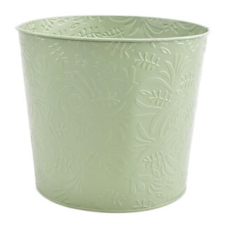 4A Zinken Bloempot Plantenpot “Lynn” | Kleur: Groen | Diameter 23 centimeter | Hoogte 20.5 centimeter | Per 20 bloempotten
