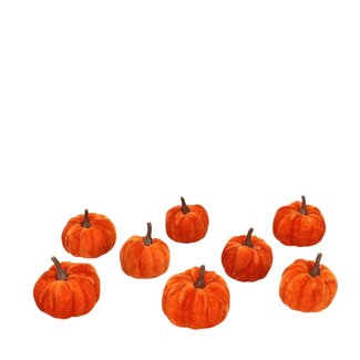 4A Pumpkin Decoration | Colour: Orange | Diameter 5 centimetres | Per 8 pumpkins