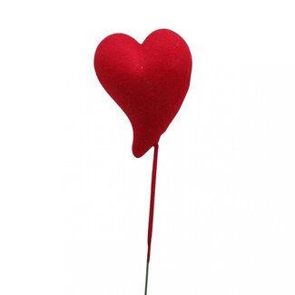 4A Heart Pick "Fun" | Colour: Red | Length ± 20 centimetres | Diameter 4 centimetres | Per 24 picks
