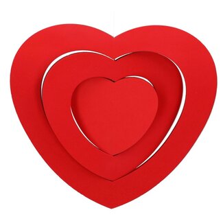 4A Hart Hanger 3D | Kleur: Rood | Diameter 50 centimeter | Per hanger