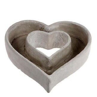 4A Planter Heart Willow | Colour: Grey | Length 27 centimetres | Width 6.5 centimetres | Per 2 planters