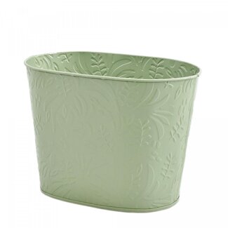 4A Zink-Blumentopf Pflanzkasten „Lynn“ | Farbe: Grün | Länge 20 Zentimeter | Breite 14 Zentimeter | Höhe 15 Zentimeter | Pro 10 Stück