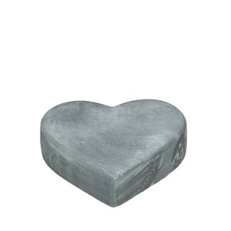 4A Ceramic Heart Decoration | Colour: Grey | Diameter 12 centimetres | Width 3 centimetres | Per 6 hearts