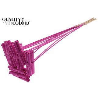 QC Jute Stick Posy on stem Covered Cerise