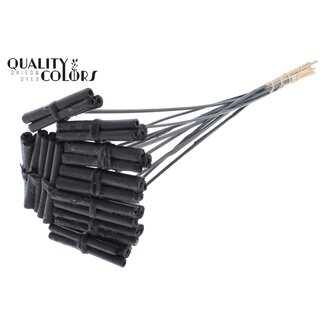 QC Jute Stick Posy on stem Covered Black