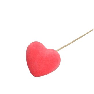 4A Felt Heart Plant Stake | Colour: Light Pink | Length of stake ± 50 centimetres | Diameter 6 centimetres | Per 25 stakes
