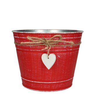 4A Valentijn Zink Love pot d21*16cm