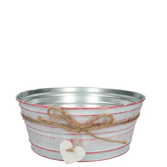 4A Valentijn Zink Love bak d22*10cm