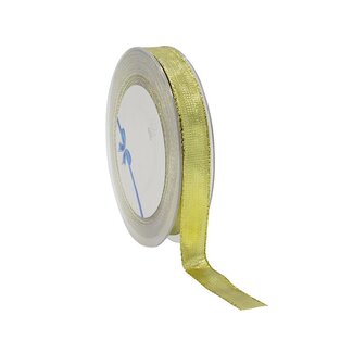 4A Glänzendes Band | Farbe: Goldfarben | Breite 15 Millimeter | Länge 25 Meter | Pro Rolle