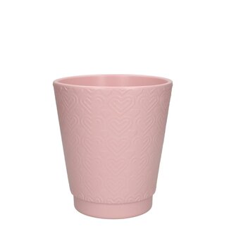 4A Ceramic Flowerpot “Hearts” | Colour: Light Pink | Diameter 13 centimetres | Height 14.5 centimetres | Per 6 flowerpots