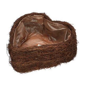 4A Salim Flower Pot Heart-Shaped Planter | Colour: Brown | Length 28 centimetres | Width 28 centimetres | Height 11 centimetres | Per 2 hearts