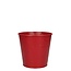 Zinc Flowerpot “Hearts” | Colour: Red | Diameter 13 centimetres | Height 12 centimetres | Per 10 flowerpots