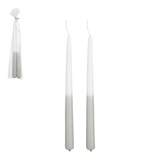 4A Kaars Dip Dye | Kleur: Lichtgroen | Diameter 2.2 centimeter | Lengte 30 centimeter |  Per 2 kaarsen