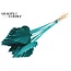 Dried Palm Spear | Colour: Turquoise | Spear-shaped Palm Leaves | Length ± 50 centimetres | Per 10 stems