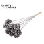 Pine cone on stick | Colour: Silver with Glitter | Pine cone diameter 5 - 7 centimetres | Length ± 50 centimetres | Per 10 picks